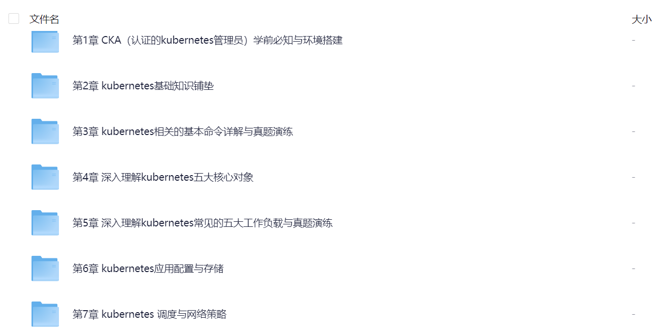 分享一个免费的CKA认证学习资料